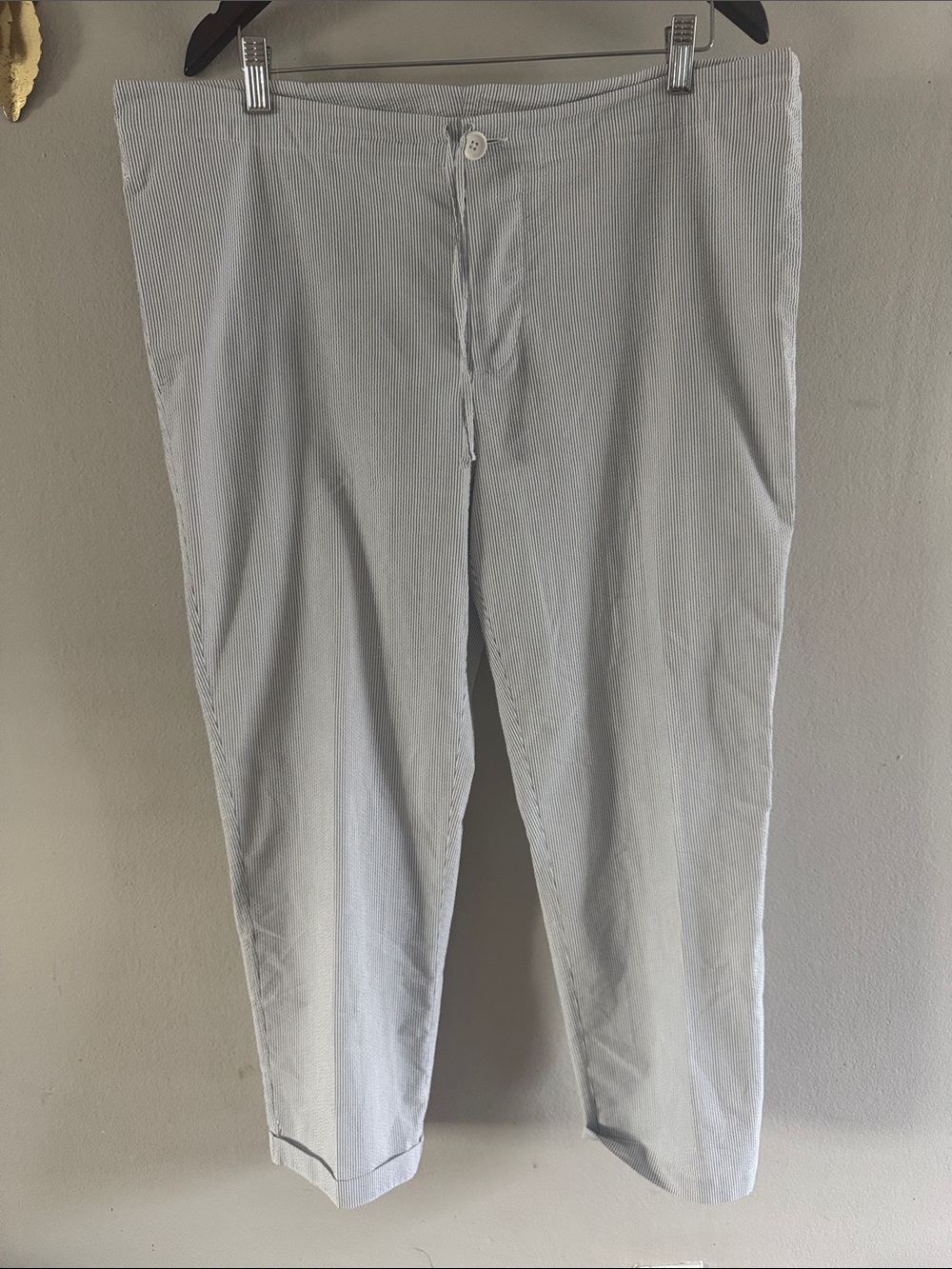 James Perse Light Blue Pinstripe Chinos